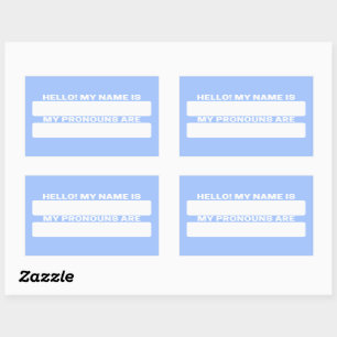 Baby Blue Eyes Name & Pronoun Labels