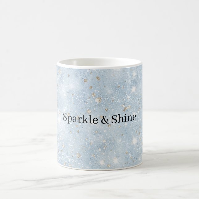Baby Blue Faux Glitter   Coffee Mug (Center)