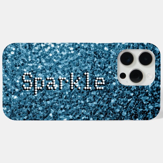 Baby blue faux glitters sparkles Your text Case-Mate iPhone Case (Back (Horizontal))