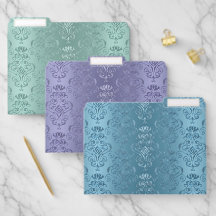 Baby Blue Floral Damask