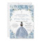 Baby Blue Floral Rose Girl Silver First Communion 