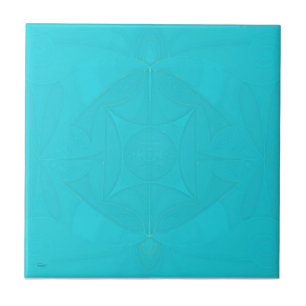 Baby Blue fractal tile Piece 2 of 6