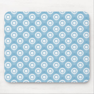 Baby Blue Funky Flower Mousepad