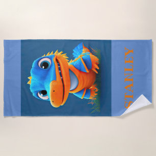 Baby Blue Gator Beach Towel