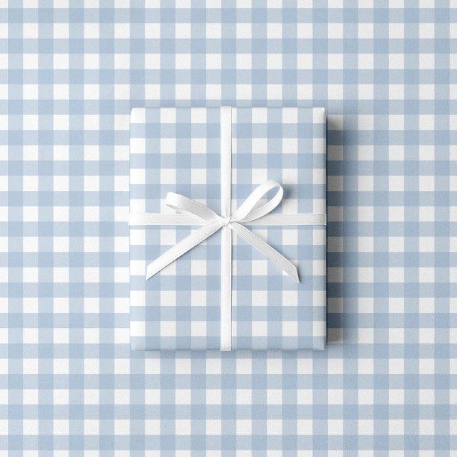 Baby Blue Gingham Pattern Wrapping Paper (Baby Blue Gingham Pattern Wrapping Paper)