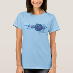 Baby Blue Graphic Circle Colorado T-Shirt
