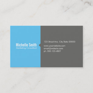 Baby Blue & Grey Business Card