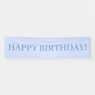 Baby Blue Happy Birthday Banner