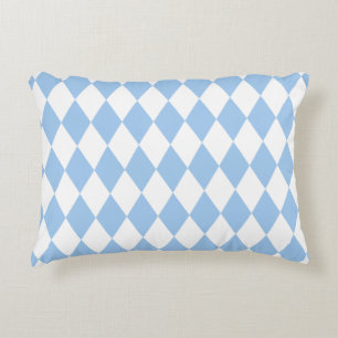 Baby Blue Harlequin Decorative Cushion