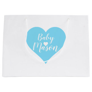 Baby Blue Heart Boy Gift Bag