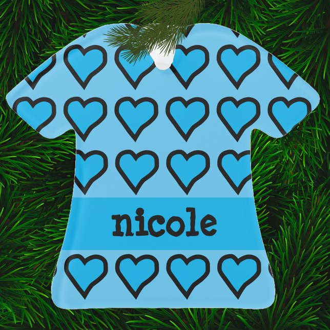 Baby Blue Hearts Ornament (Creator Uploaded)