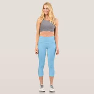 Baby Blue High Waisted Yoga Capris
