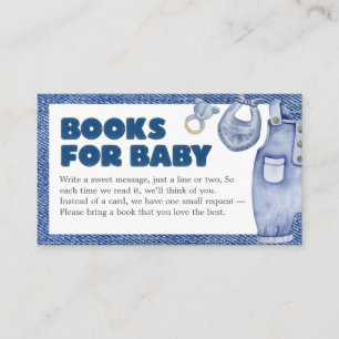 Baby Blue Jean Baby Shower Enclosure Card