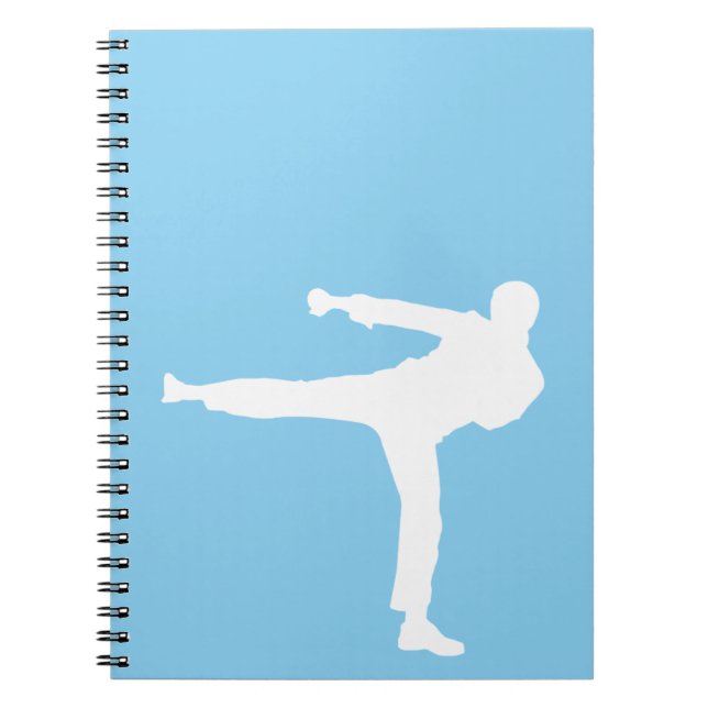 Baby Blue Karate Spiral Notebook (Front)