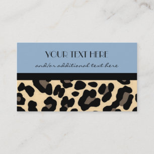 Baby Blue Leopard Business Card