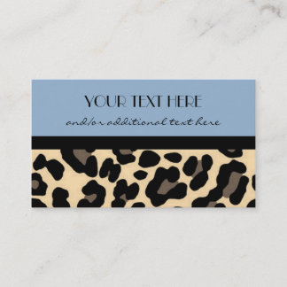 Baby Blue Leopard Business Card