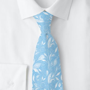 Baby Blue Luscious Botanical Tie