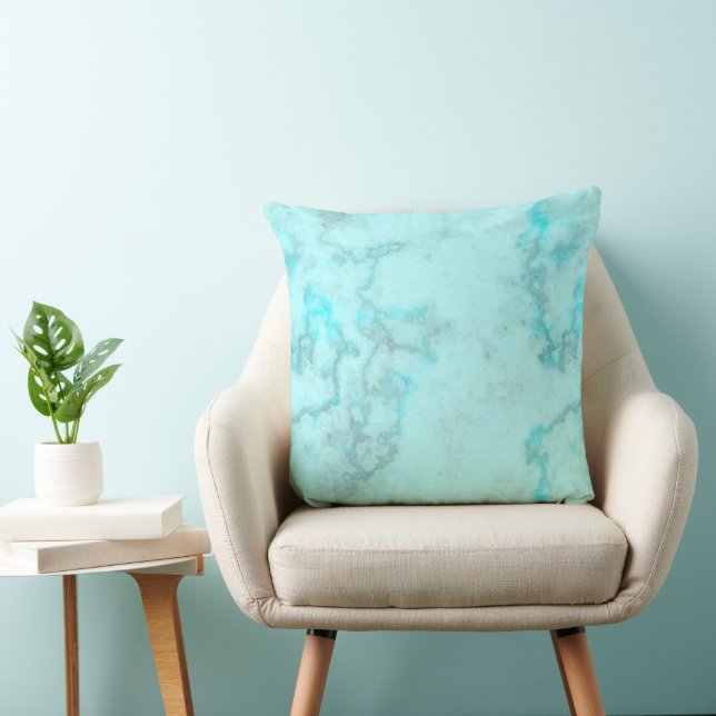 Baby Blue Marble Cushion (Chair)