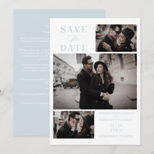 Baby Blue Modern 3 Custom Wedding Photos