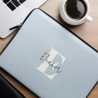 Baby Blue Modern Minimalist Monogrammed