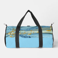 Baby Blue Musical Notes