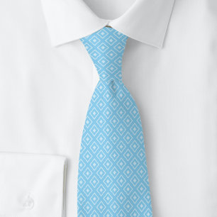 Baby Blue Notched Diamond Tie