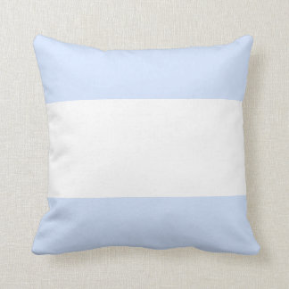 Baby Blue Pastel & White Bar Design Cushion