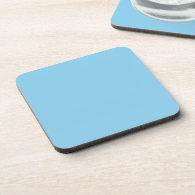 Baby Blue Plastic Coaster (Left Side)