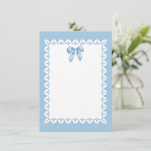 Baby Blue Polka Dot Bow & Classic and Charming Card