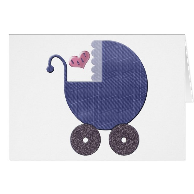 Baby Blue Pram Art (Front Horizontal)