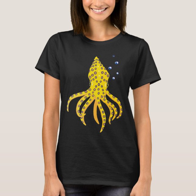 Baby Blue Ring Octopus T-Shirt (Front)