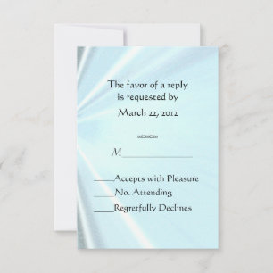 Baby Blue Satin RSVP Card