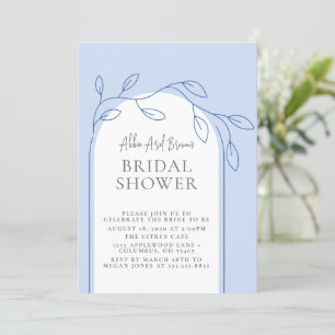 Baby Blue Script Bridal Shower Invitation