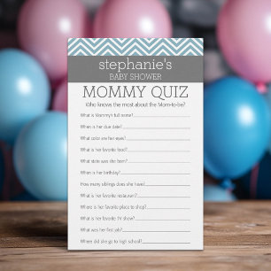 Baby Blue Shower Game - Who Knows Mummy Best Quiz