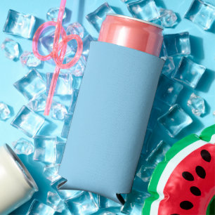 Baby Blue Sky Solid Colour Seltzer Can Cooler