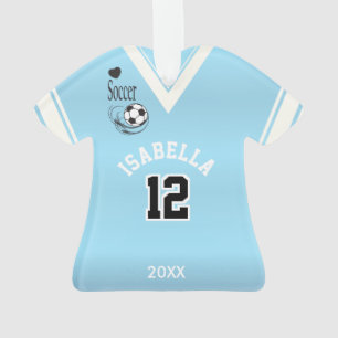 Baby Blue Soccer Shirt Ornament
