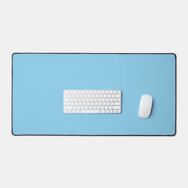 Baby Blue Solid Colour Desk Mat (Keyboard & Mouse)