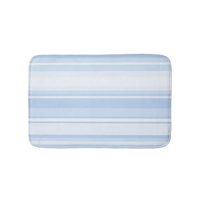 Baby blue stripes bath mat (Front)
