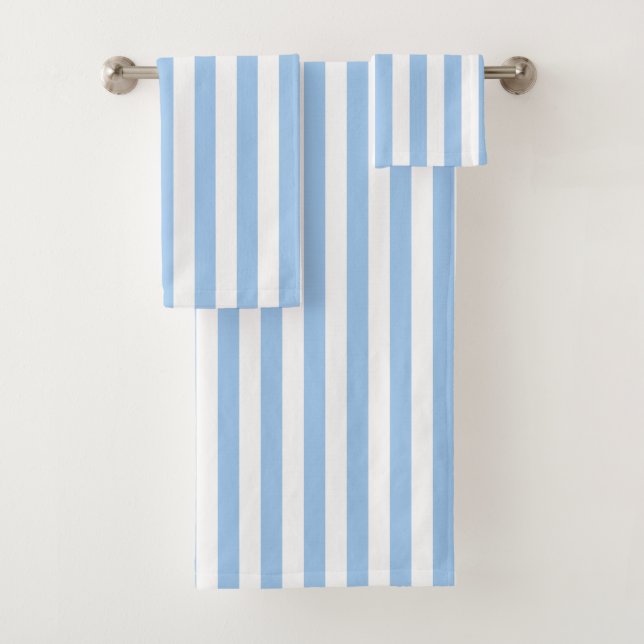 Baby Blue Stripes Bath Towel Set (Insitu)