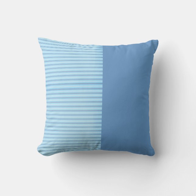 Baby Blue Stripes Cushion (Front)