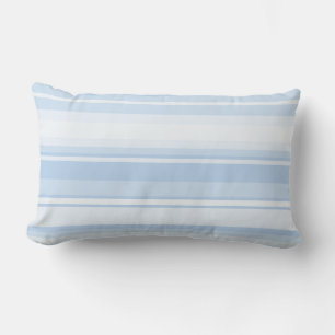 Baby blue stripes lumbar cushion