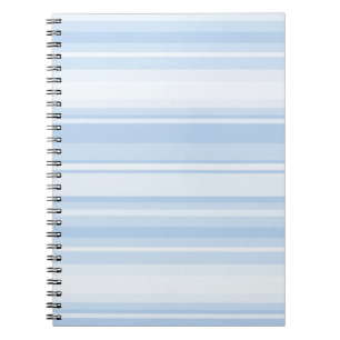 Baby blue stripes spiral notebook