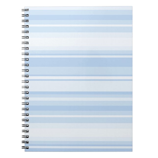 Baby blue stripes spiral notebook (Front)