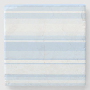 Baby blue stripes stone coaster