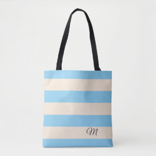 Baby Blue Stripes Tote Bag