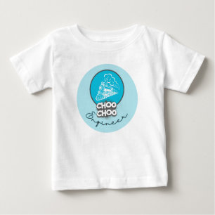 Baby Blue Train Choo Choo Engineer Kids T-Shirt