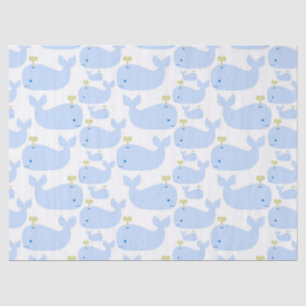 Baby Blue Whales Infant Gift Shower Tissue Paper