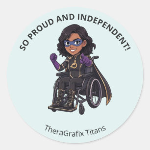 Baby Blue Wheelchair Velocity Independent Stickers