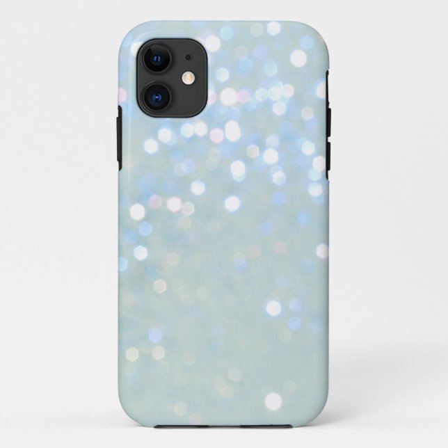 Baby Blue/White Glitter iPhone 5 Cover (Back)