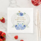 Baby blue white greenery floral white pumpkins